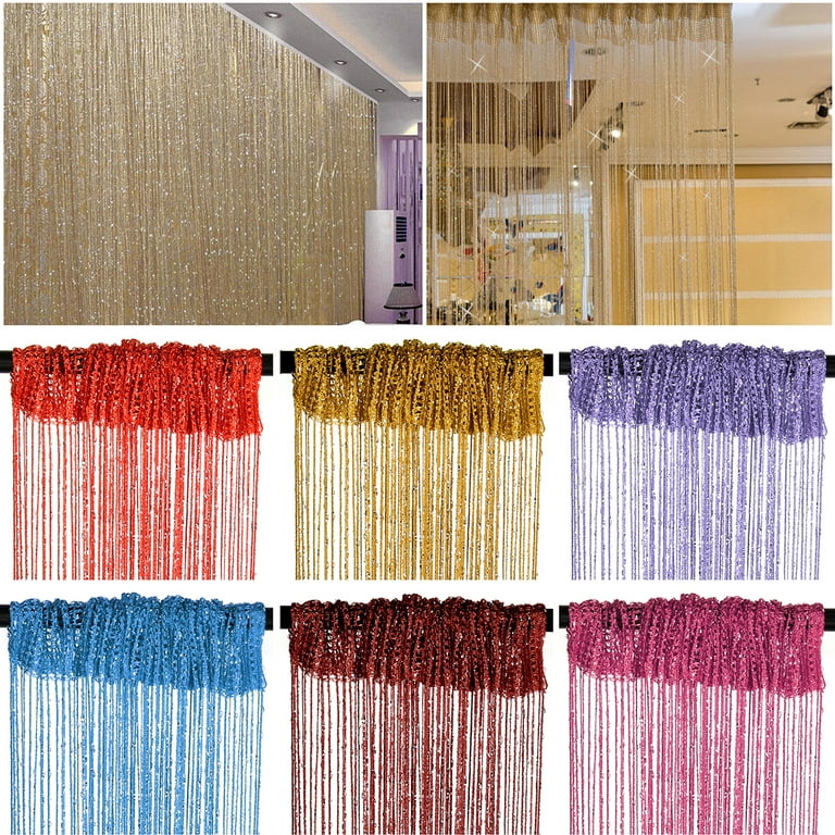 Crystal String Door Curtain Beads Room Divider Tassel Fringe