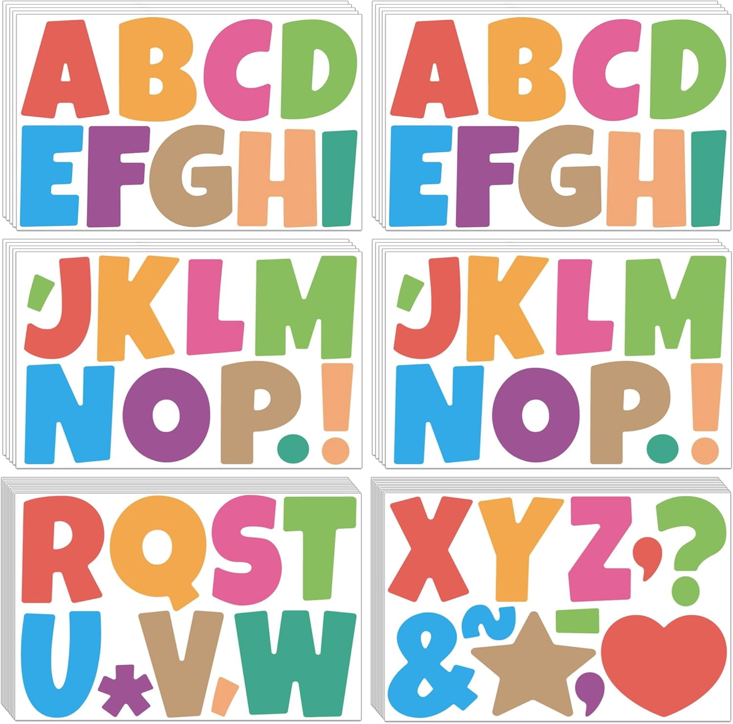390 Pcs Bulletin Board Letters Large Letter Stickers 4 Inch Self