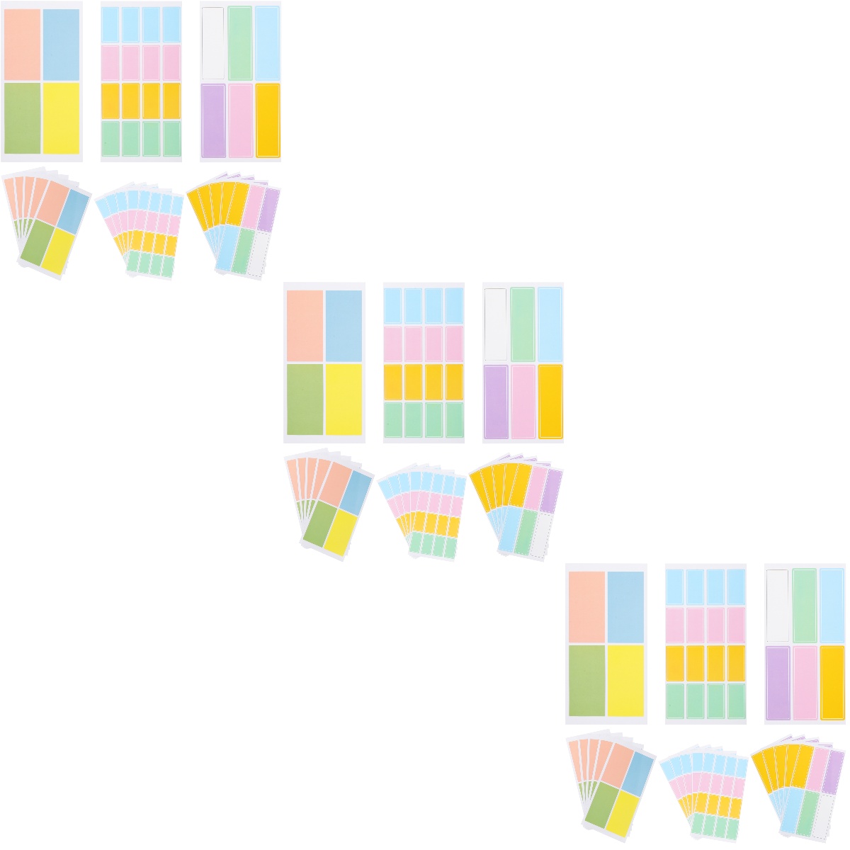 390 Pcs Sticky Notes Blank Labels Stickers Children Name Tags Book ...