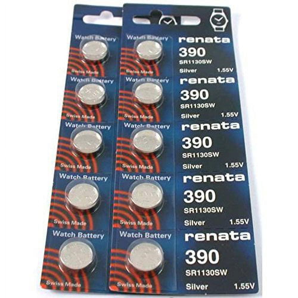 #390 Renata Watch Batteries 10Pcs - Walmart.com