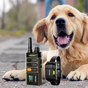 PATPET 5250FT Remote Waterproof Rechargeable LED Light Electric Dog Training Collar, Dark Green