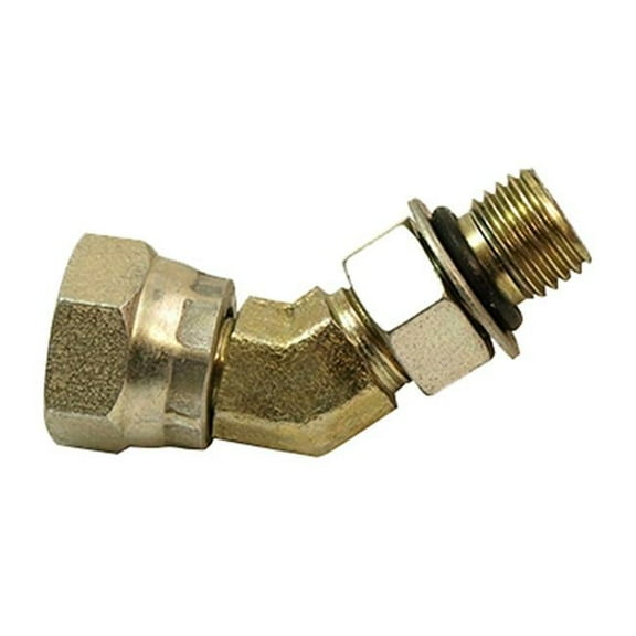 39039472 0.25 in. Male O-Ring Boss x 0.25 in. Female Pipe Swivel 45 Degree Hydraulic Adapter