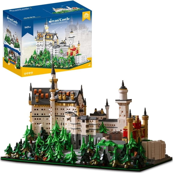 39072 Neuschwanstein Castle Building Block Set, 5421 Pieces Castle Building Model Building Block Kit