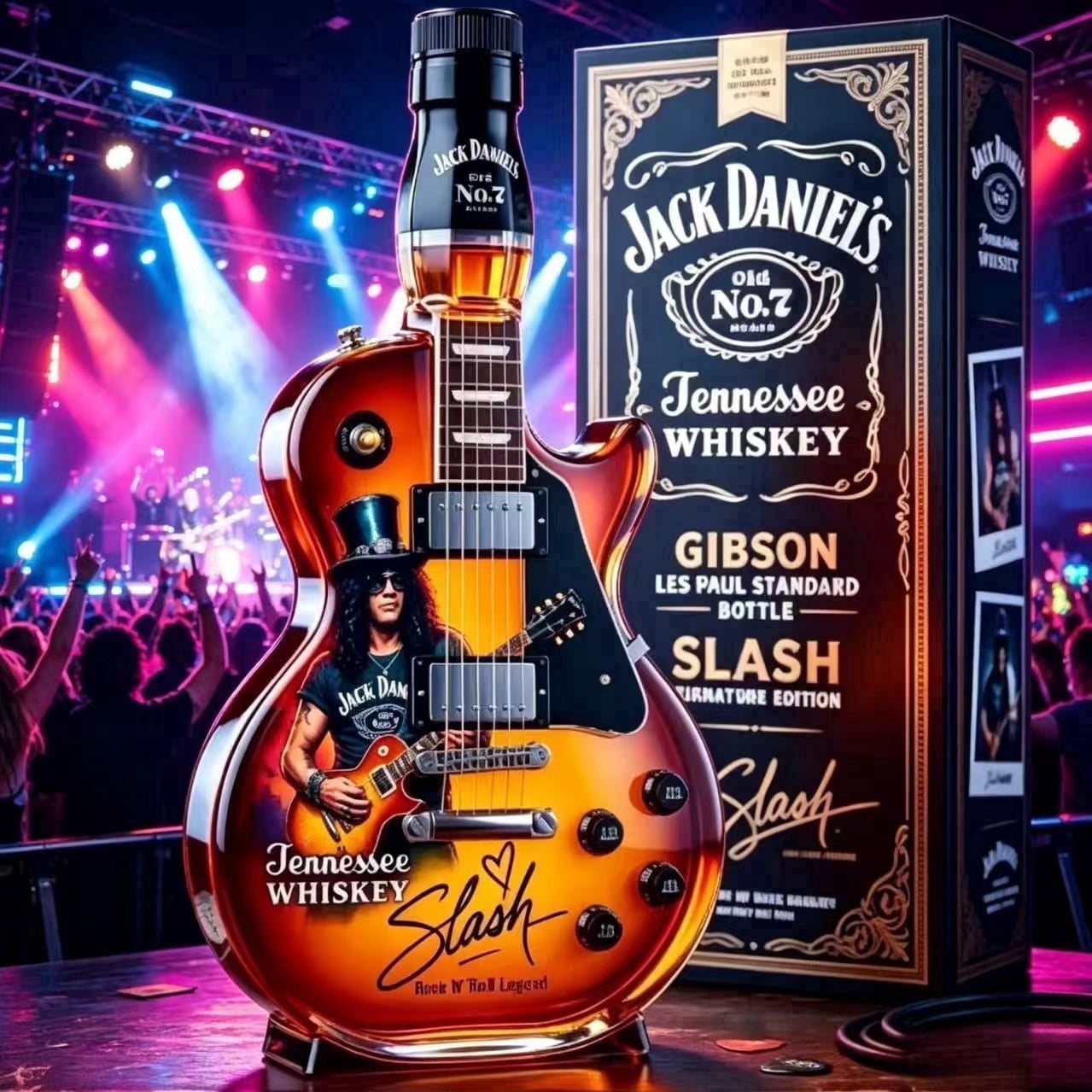 390ml Guitar Shaped Whiskey Decanter 390ml Glass Liquor Bottle Gifts For Music Lovers