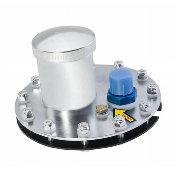 391-251-03 Twist Lock Cap Fuel Filler Cap Assembly Cell Mount Straight 2.25 in. OD Neck 12-Bolt Flange - Flapper