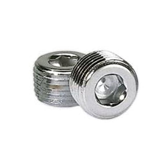 39153 0.50 in. NPT Chrome Pipe Plugs - Pack of 2