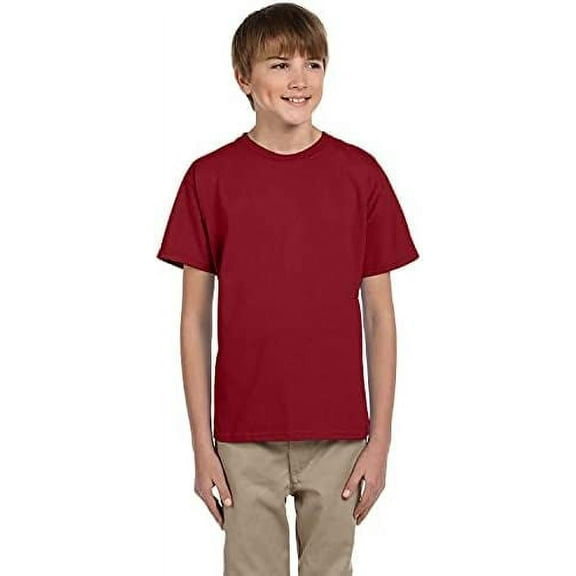 3931B Fruit of the Loom Youth HD Cotton T-Shirt Crimson XL