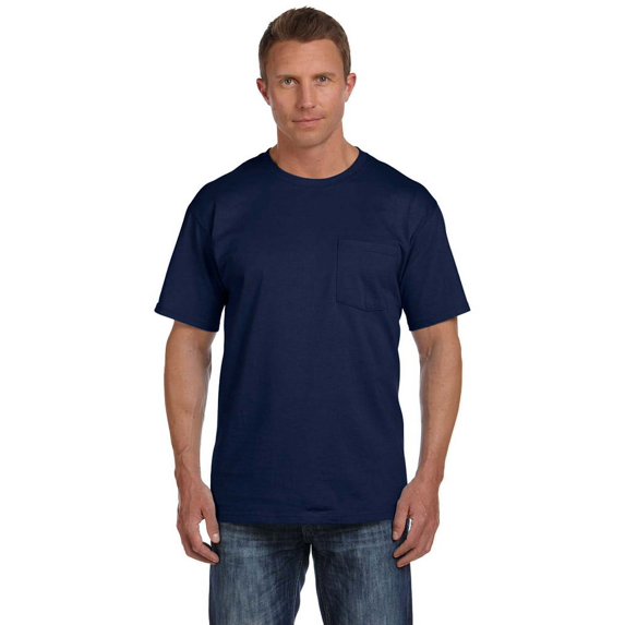 3931P Pure Cotton Pocket T-Shirt -J Navy-Medium