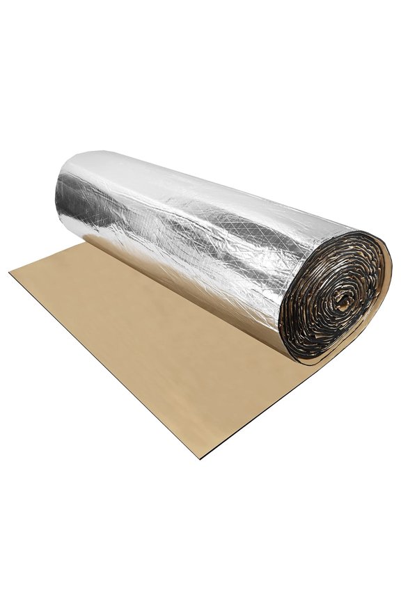 394mil 21.52 Sqft Car Sound Deadener Mat & Heat Shield Insulation,Closed Cell Foam with Aluminum Foil for Car Roof Floor(40"80")