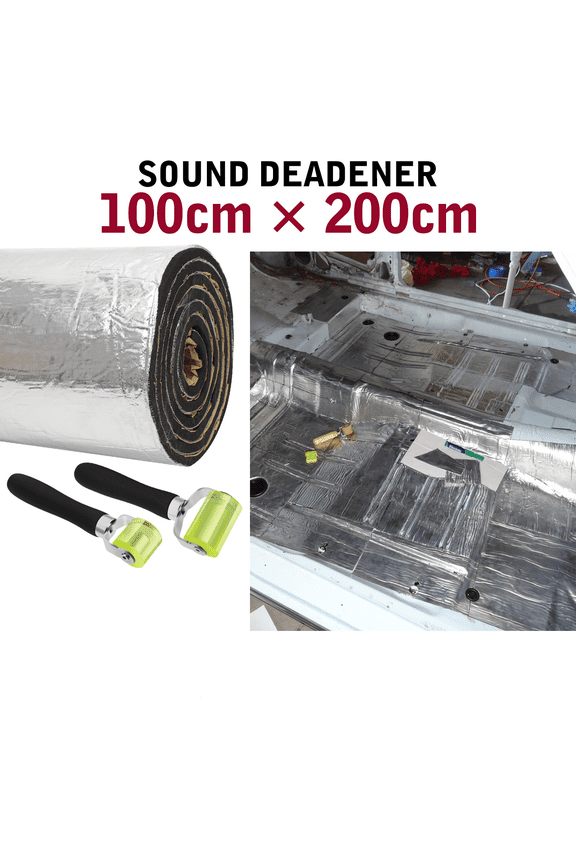 394mil 21.52 Sqft Car Sound Deadener Mat & Heat Shield Insulation,Closed Cell Foam with Aluminum Foil for Car Roof Floor with Tool(40"80")