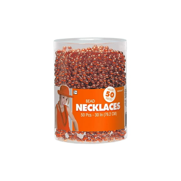 395801. 05 Bead Necklaces, Orange - Pack of 200