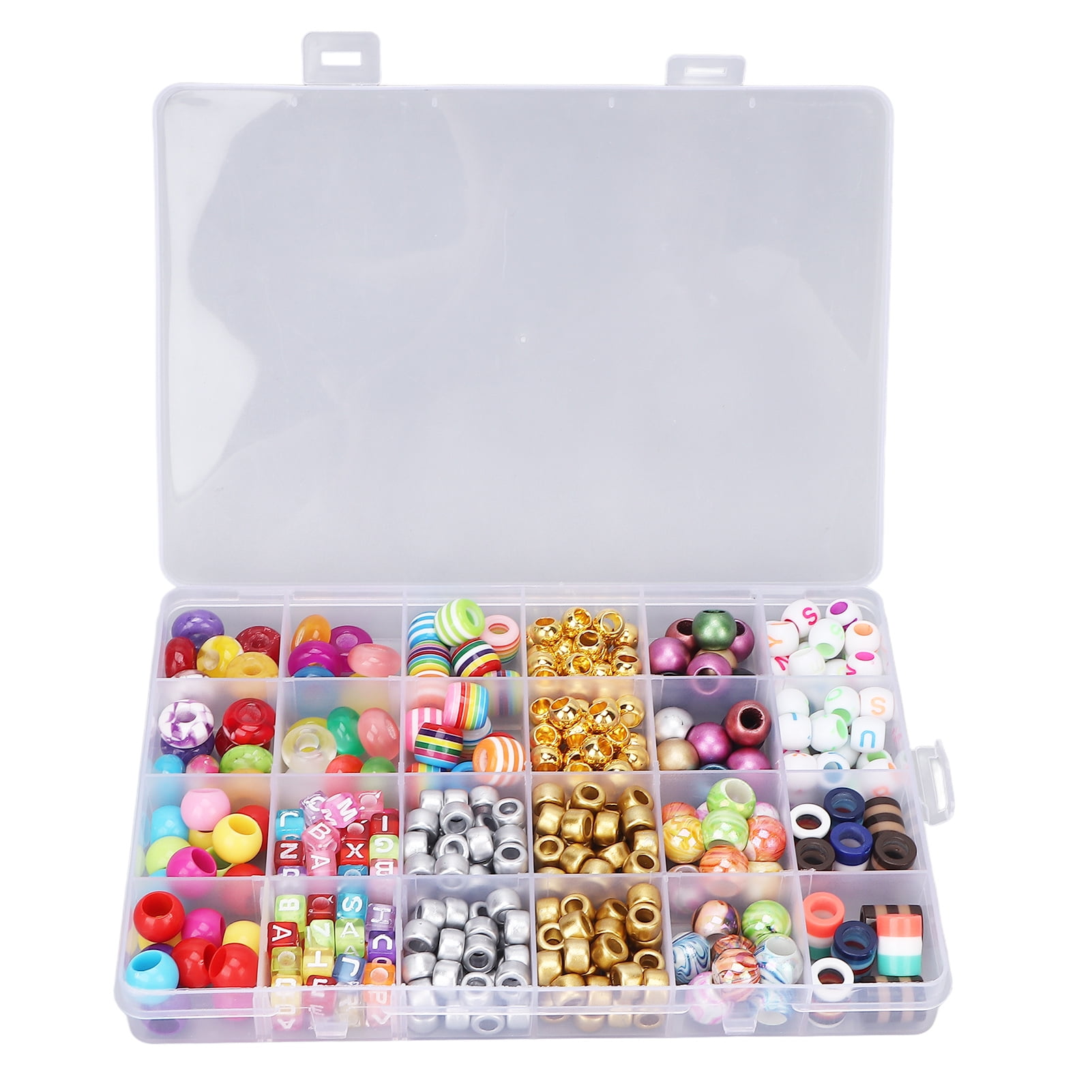 395pcs Beard Bead Plastic Stylish Metal Dreadlocks Hair Tube Bead