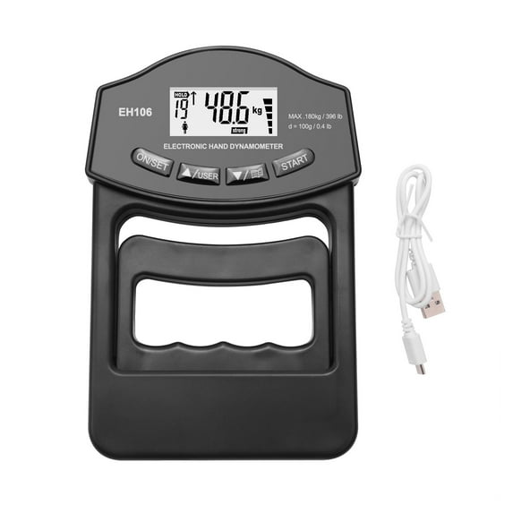 396Lbs/180Kg Digital Hand Dynamometer Grip Strength Meter USB LCD Screen Hand Grip Dynamometer Grip Strength Tester ,Easy to Use