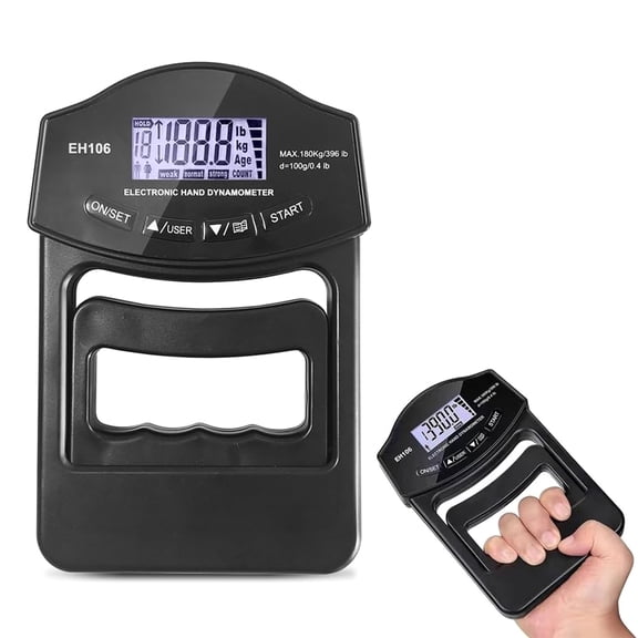396lb/180kg Hand Dynamometer Hand Force Meter Hand Grip Strengthener Hand Grip Training Gauge for Sport School Home Use