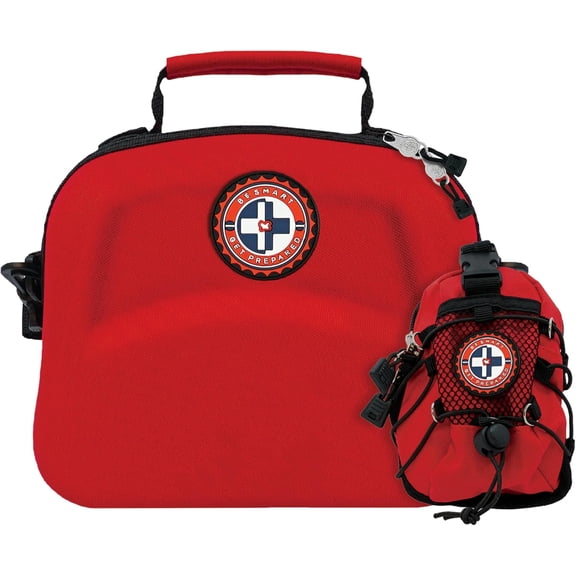 398pc Emergency First Aid Kit + BONUS Mini included - Ideal for Office, Home, Car, School, Emergency, , Camping, Hunting, Boating and Sports, FSA HSA eligible.
