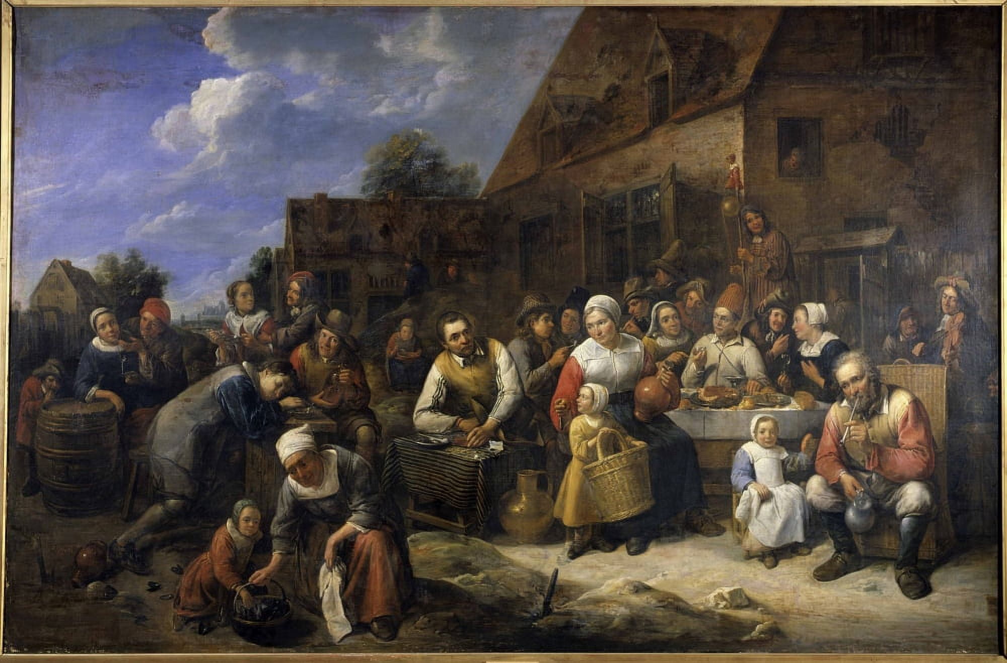 3999 Gillis Van Tilborch (1625-1678) Belgian School Canvas Art - (36 x 24)