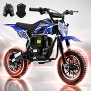 39CC 4-Stroke Mini Dirt Bike, EPA Certified Gas Powered Off-Road Pit Bike with Dual Disc Brakes, Pull Start, Anti-Slip Offroad Tires, Max Speed 18MPH for Young Riders,BLUE