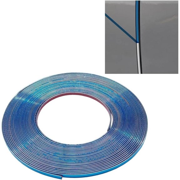 39FT PVC Scratch-Proof Car Side Trim Strip Line, 1/4" Wide Chrome Automotive