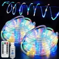 thumbnail image 1 of 39Ft 100LED Rope Lights Outdoor, USB Powered Clear Tube String Lights with 8 Modes, Waterproof Indoor Outdoor LED Rope Lighting for Deck, Garden, Pool, Patio, Wedding, Xmas Decorations ,Warm White, 1 of 6