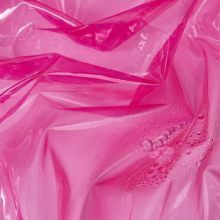39Inch Clear TPU Fabric 54 Inch Wide Jelly Plastic Fabrics Clear Plastic Sheet 0.2mm Thick Multipurpose Waterproof Transparent Jelly Sheets for Sewing Crafts and Home Decor Fuchsia Fuchsia