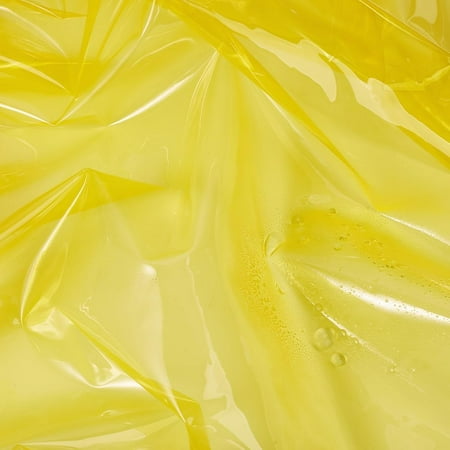 39Inch Clear TPU Fabric 54 Inch Wide Jelly Plastic Fabrics Clear Plastic Sheet 0.2mm Thick Multipurpose Waterproof Transparent Jelly Sheets for Sewing Crafts and Home Decor Yellow Yellow 1pc