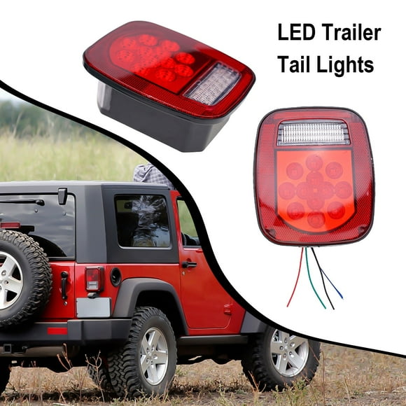 39LED LED Tail Lights License Plate Lamp Parts Easy Installation Repair Replacement For Jeep For Wrangler YJ TJ