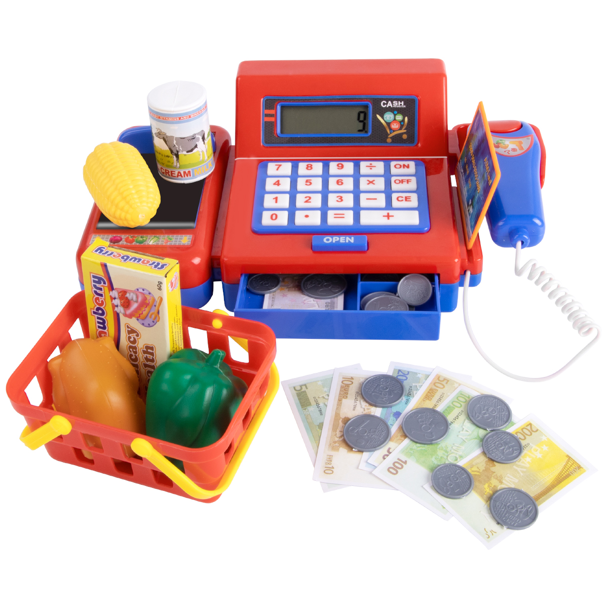 Bisontec 12" Cash Register Toy Playset for Kids