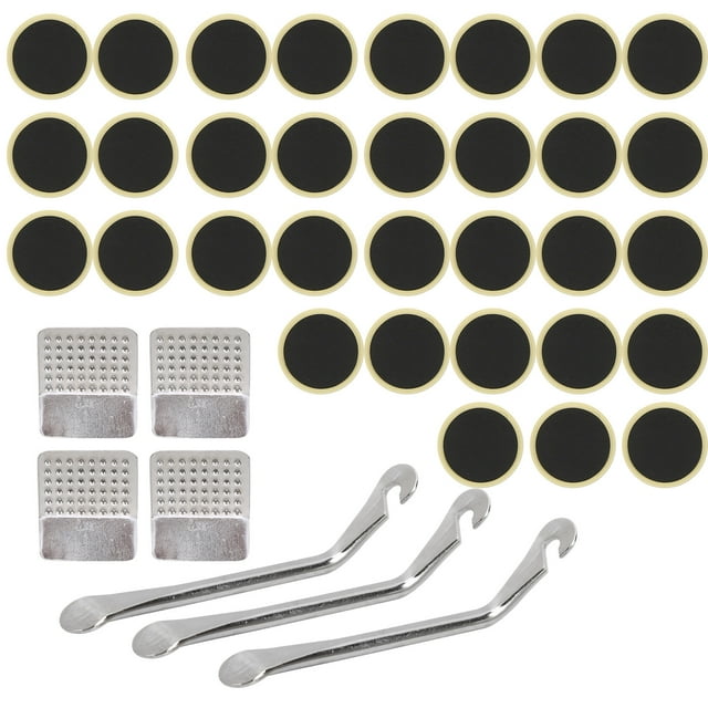 39Pcs Bicycle Inner Tube Repair Kit Puncture Repair Tool Tire Lever