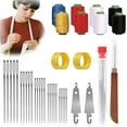 thumbnail image 1 of 39Pcs Big Eye Steel Needles Set, 5 Size Hand Sewing Needles with Case, Sharp Rust-Proof Steel Embroidery Needles for Embroidery, Cross Stitch, Yarn, Tapestry & Fabric Mending, 1 of 9