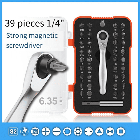 39Pcs Special-Shaped Screwdriver Screwdriver Screwdriver Set Multifunctional Ratchet Screwdriver Screwdriver