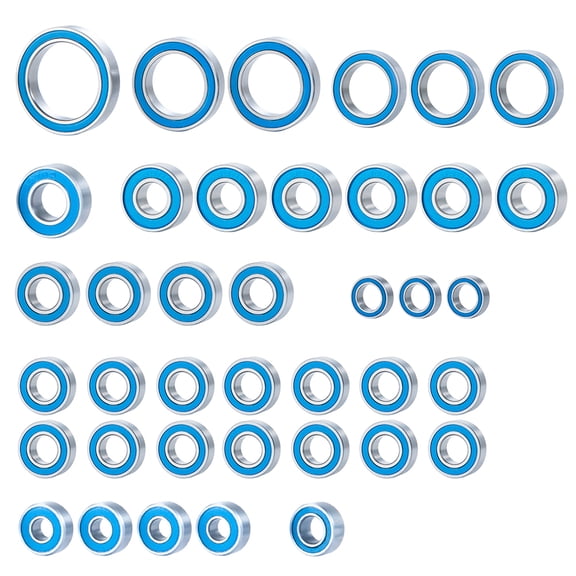 39Pcs Steel Wheel Hubs Axle Blue Bearing Kit for TRX-4 TRX4 Bronco 1/10 RC Crawler Car Model Upgrade Parts Accessories