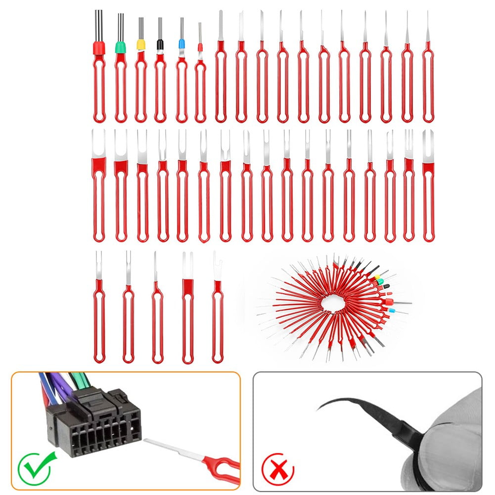 39Pcs Terminal Removal Tool Kit Depinning Tool Electrical Connector Pin