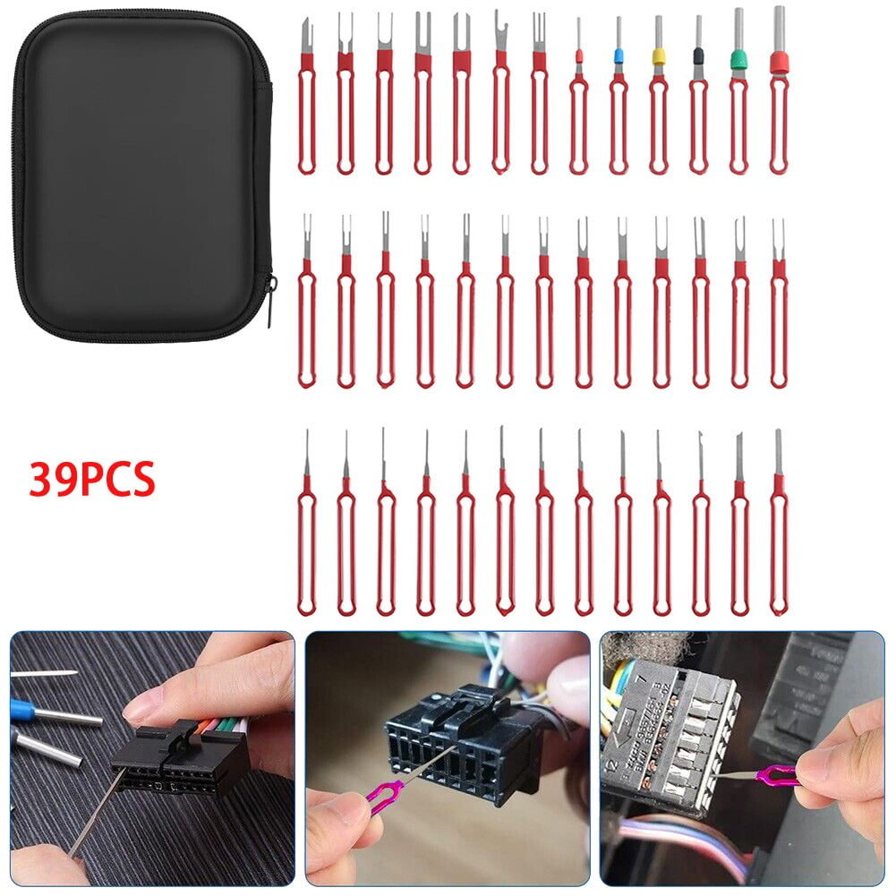 39Pcs Terminal Removal Tool Kit Depinning Tool Electrical Connector Pin
