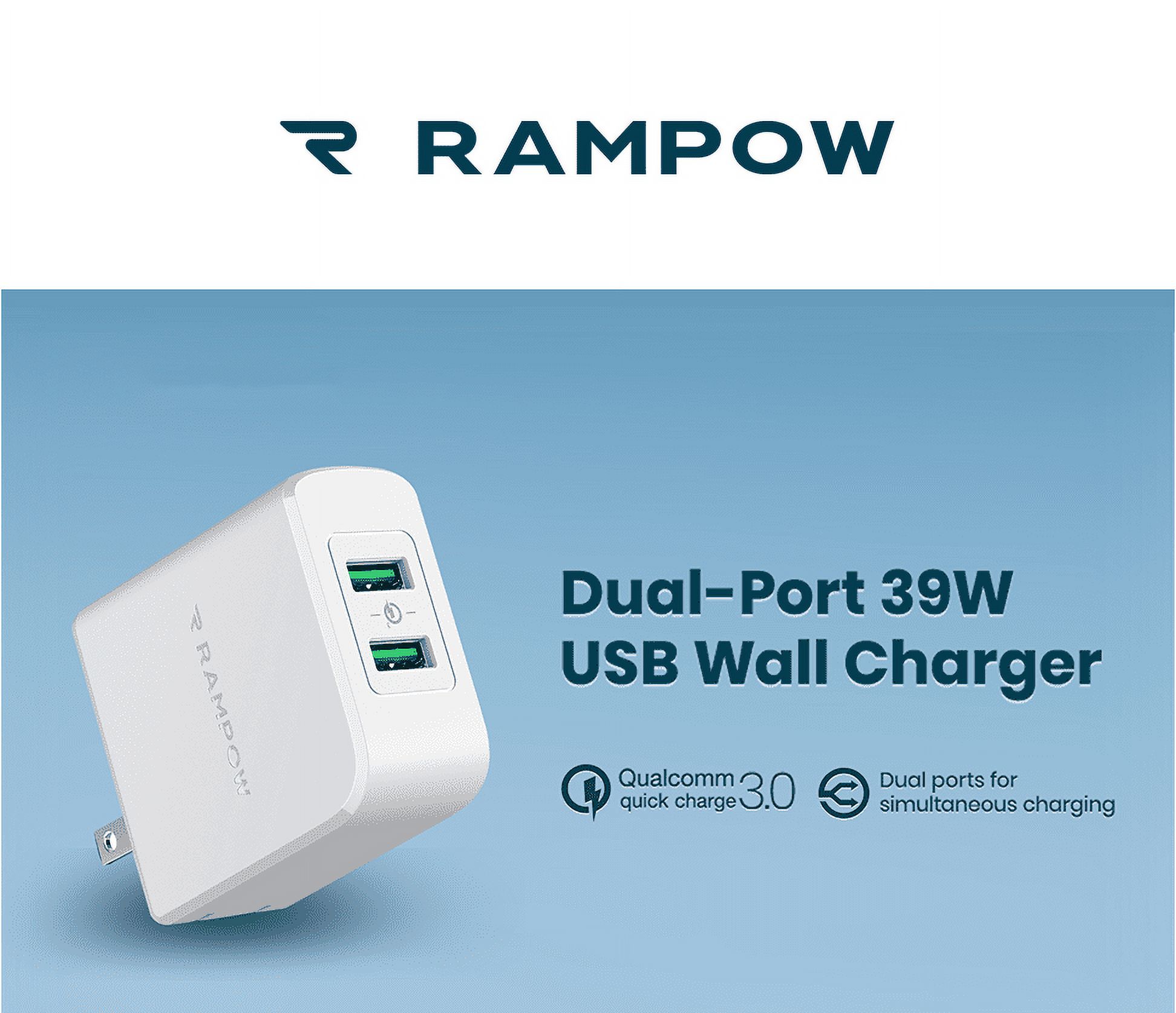 iLive IAC73B 1AMP DualUSB Wall & Car Charger Charge 2 Devices at