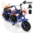 thumbnail image 1 of 39cc Gas Power Mini Bike, 20MPH 4 Stroke Dirt Bike for Teens, Heavy Duty Gas Mini Bike with Wide Air Tires, Rear Disc Brake, Max 160LBS Load Mini Gas Dirt Bike,Blaue, 1 of 7