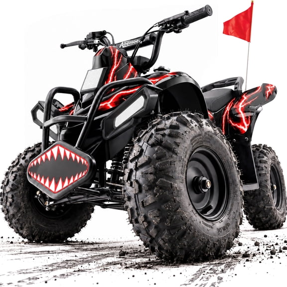 39cc Teen Gas ATV, Gas Powered 4 Wheeler for Teens 16+, 4-Stroke Beginner ATV, Up to 15 MPH, Adjustable Speed, Safety Switches, Front & Rear Brake - Red