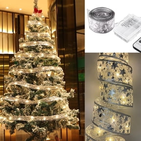 39ft 120 LED Ribbon String Lights Waterproof Indoor Outdoor Christmas Decor - GOLD 2PCS