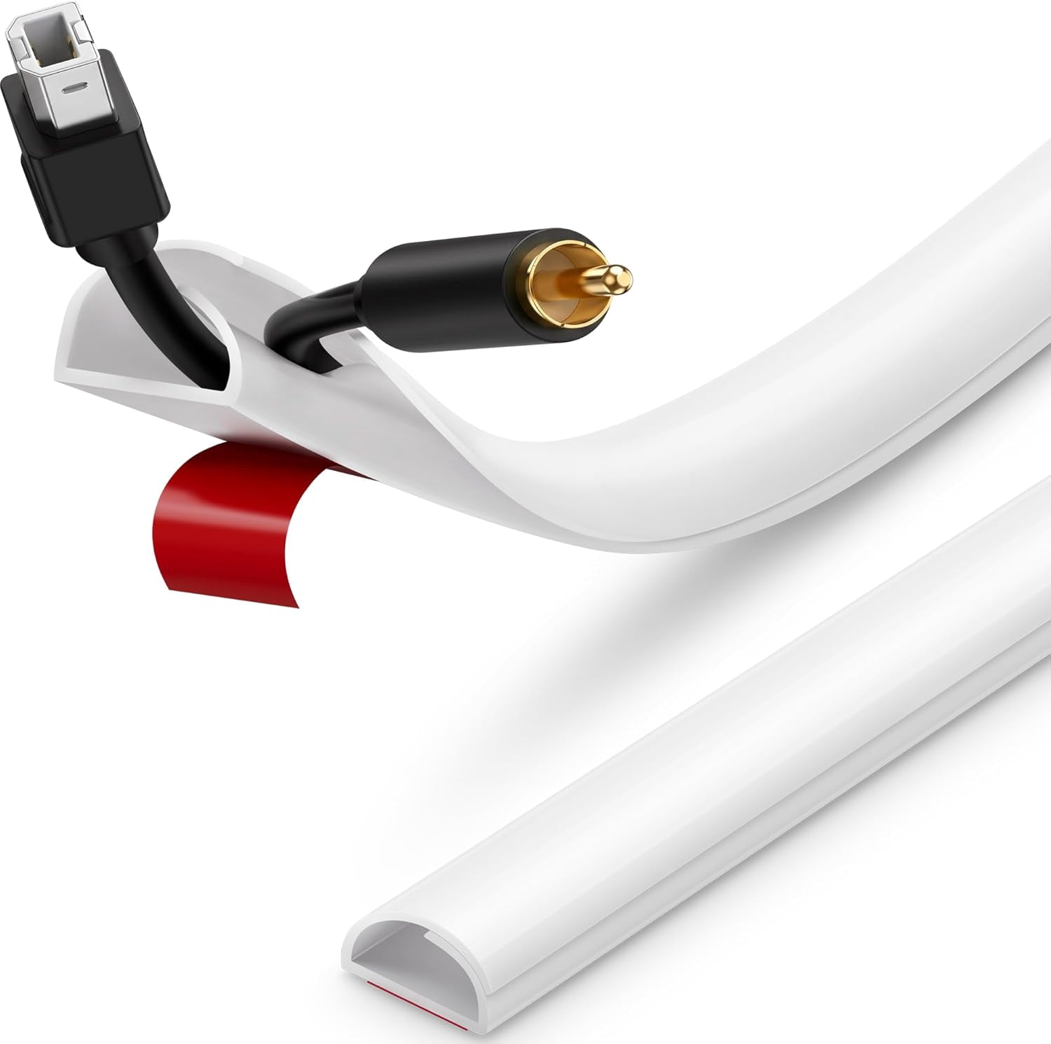 39in Cord Hider for Wall, Hide TV Wires, Self-Adhesive Silicone Cord ...