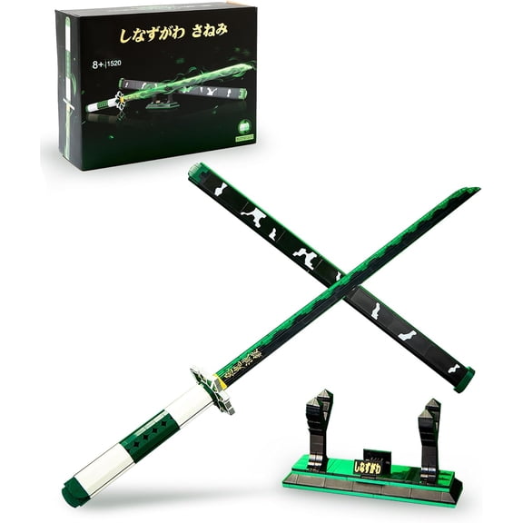 39in Sword Building Block Sets, Compatible with Lego Set, 710PCS Samurial Sword with Scabbard and Stand