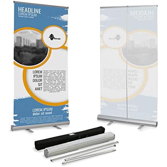 - 39in. x 81in. Retractable Banner Stand for Trade Shows, Retail Displays and More - Stand Only, No Banner$$Other