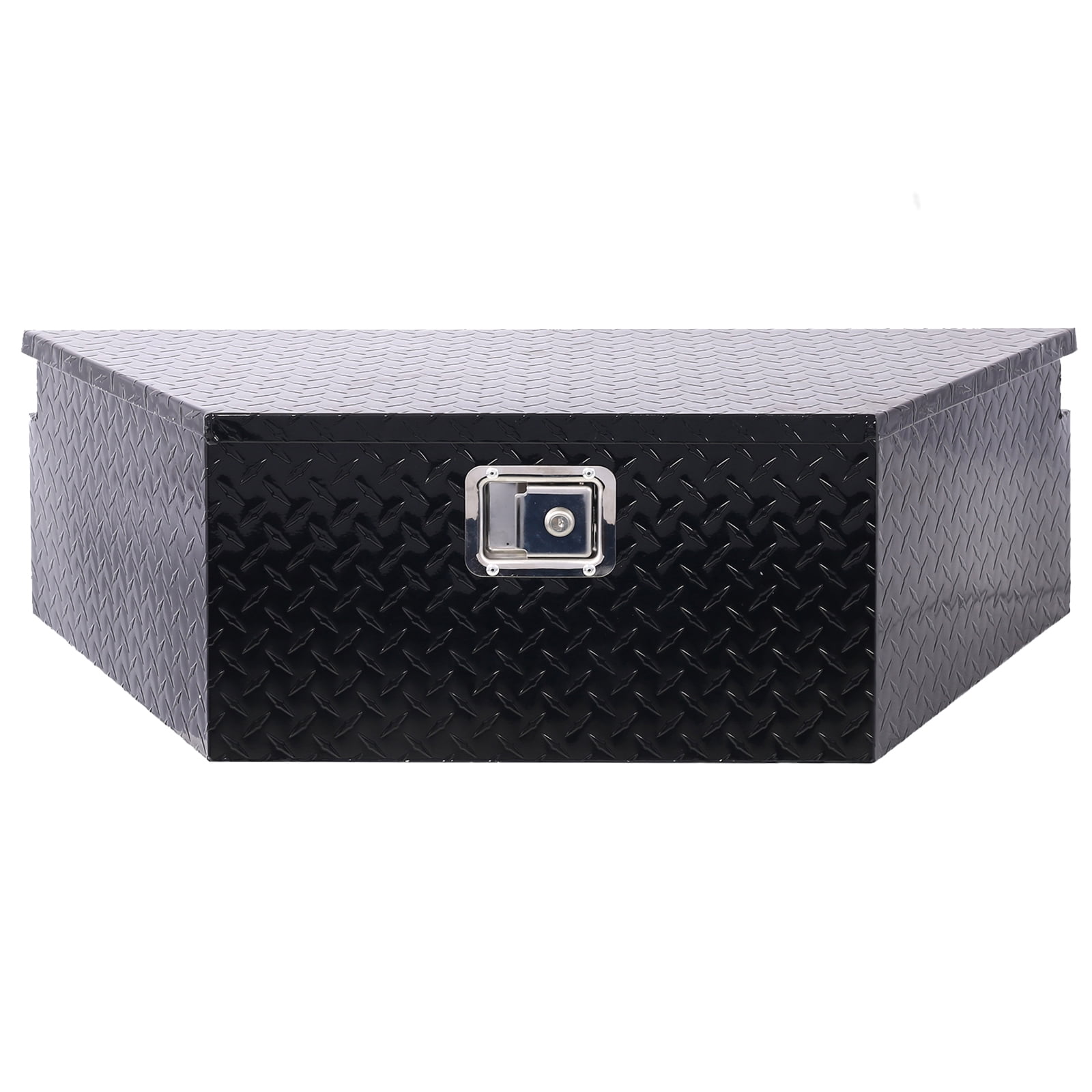 39inch Aluminum tool box,heavy duty truck bed tool box,outdoor trailer pickup storage tool box,RV storage organizer,underbody box w/lock keys,black 39x16.5x11.8inch,