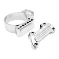 thumbnail image 1 of 39mm/16" Side Mount Bracket Handle Bar Riser Clamp for XL 883, Make relocating your meter indicator lights - Chrome, 1 of 10