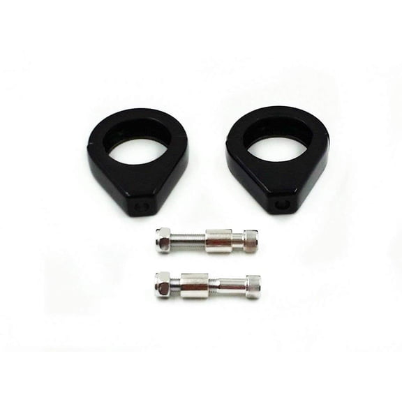 39mm Motorcycle Fork Turn Signal Relocation Relocator Bracket Clamps Mount For Harley Dyna XL Honda Kawasaki Suzuki Yamaha Cruiser Chopper (39mm, Black)