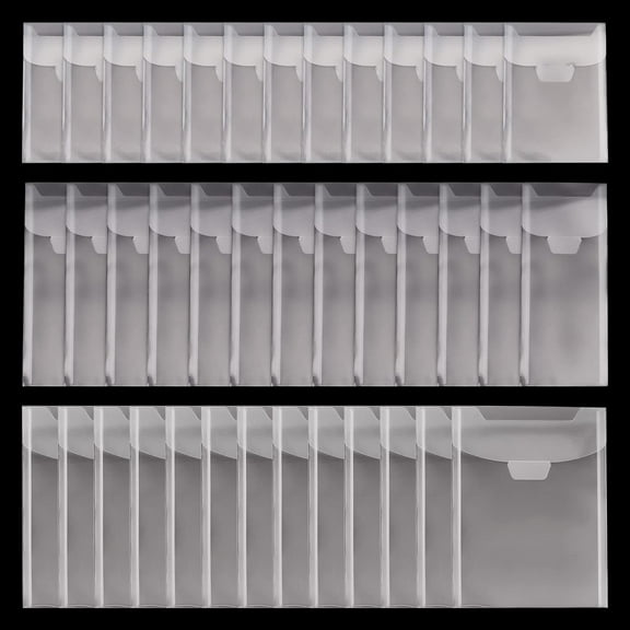 39pcs 3 Various Size Stamp Dies Storage Bags Clear Stamp Organizer Holder Transparent Dies Pockets Large Stencil Envelope Case for DIY Scrapbooking Die Cutting Storage diy