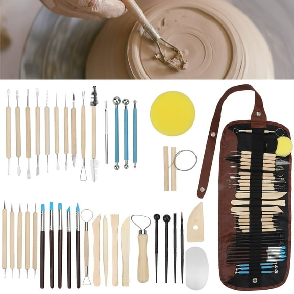 39pcs Ceramic Clay Tools Set, EEEkit Embossing Craft Drawing and Molding Pottery Tool Set