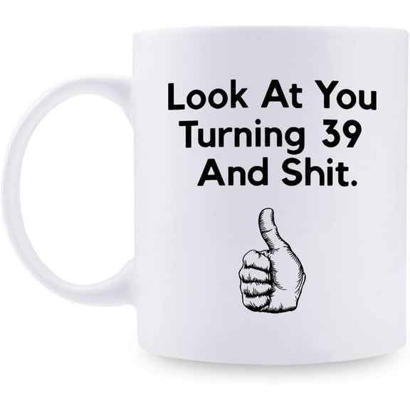 39th Birthday Gifts for Women - 1980 Birthday Gifts for Women, 39 Years Old Birthday Gifts Coffee Mug for Mom, Wife, Friend, Sister, Her, Colleague, Coworker - 11oz