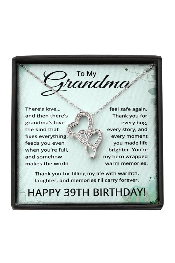 39th Birthday Gifts for Grandma - To My Grandmother Necklace - 39 Years Old Grandma Title: Standard Box