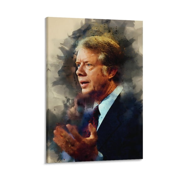 39th President of The United States Jimmy Carter Poster Posters Wall Art Painting Canvas Gift Living Room Prints Bedroom Decor Poster Artworks 16x24inch(40x60cm)