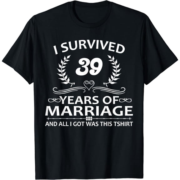 39th Wedding Anniversary Couples Husband Wife 39 Years T-Shirt