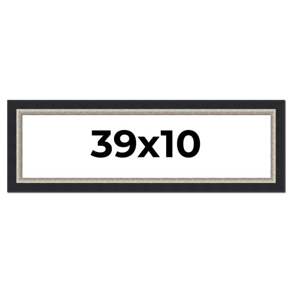 39x10 Frame Black Real Wood Picture Frame Width 2.25 Inches | Interior Frame Depth 0.5 Inches |